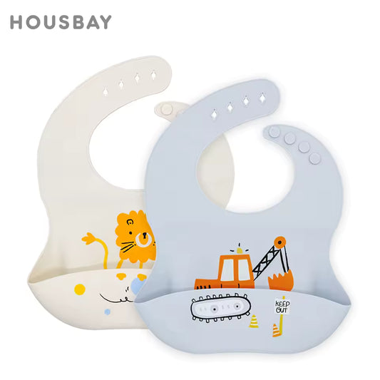 Kit 2 Babadores de Silicone Angels Kids
