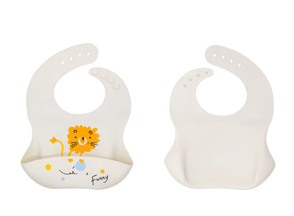 Kit 2 Babadores de Silicone Angels Kids